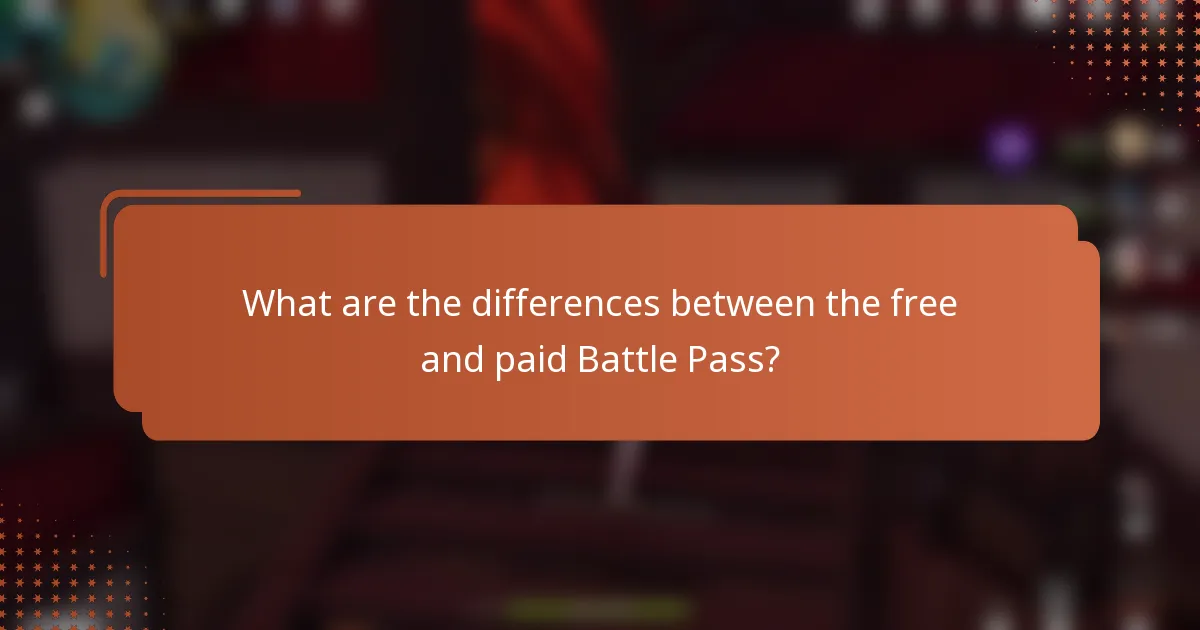 What are the differences between the free and paid Battle Pass?